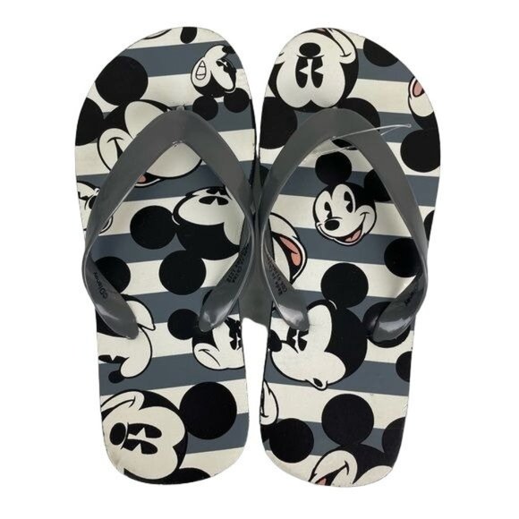 Disney Other - Mickey Mouse Kids Disney Flip Flops, Sz 8